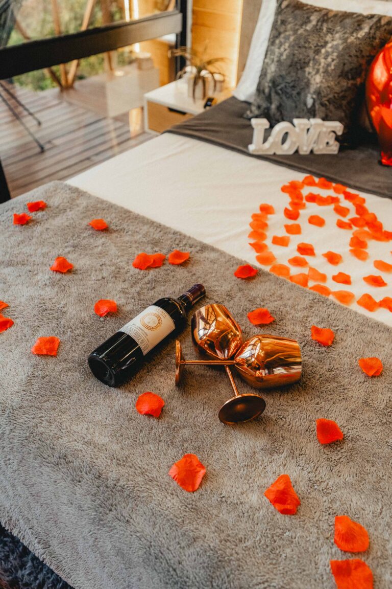 Decoración romántica en Las Rocas Glamping